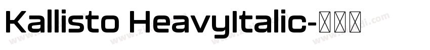 Kallisto HeavyItalic字体转换